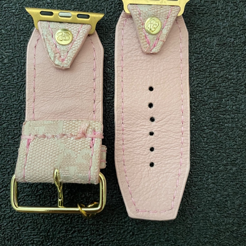 UPCYCLED PINK CANVAS GG  SIVELLA WATCHBAND - Picture 2 of 2